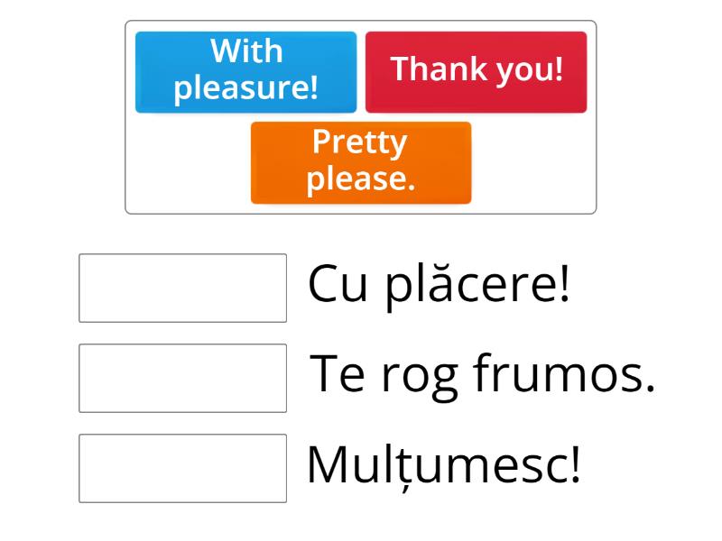 Guess the forms of thanks. - Match up