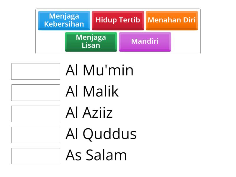 Meneladani Asmaul Husna - Match up