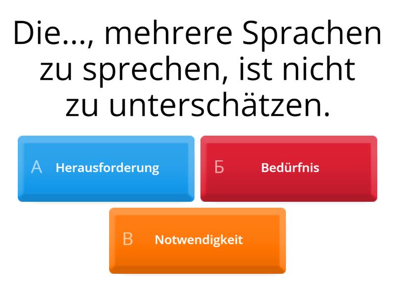 Wortschatz B1 - Quiz