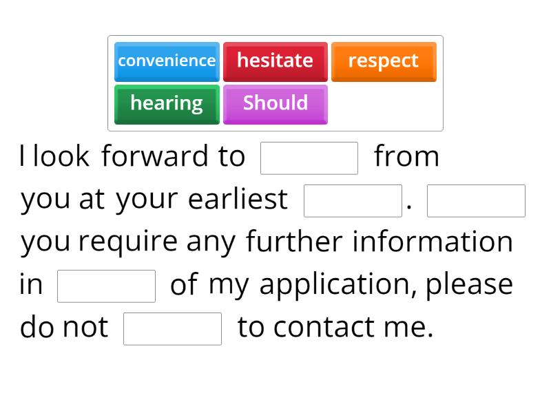 Final paragraph - Complete the sentence