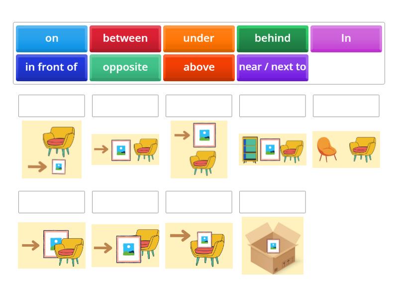 ww 2 unit 51 prepositions of place - Match up