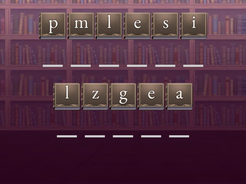 Guess The Scrambled Word Anagram