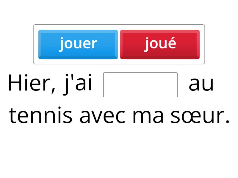 Passé composé (avoir er verbs) Uzupełnij zdanie