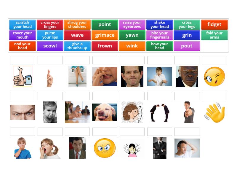 3A Gestures and expressions - Match up