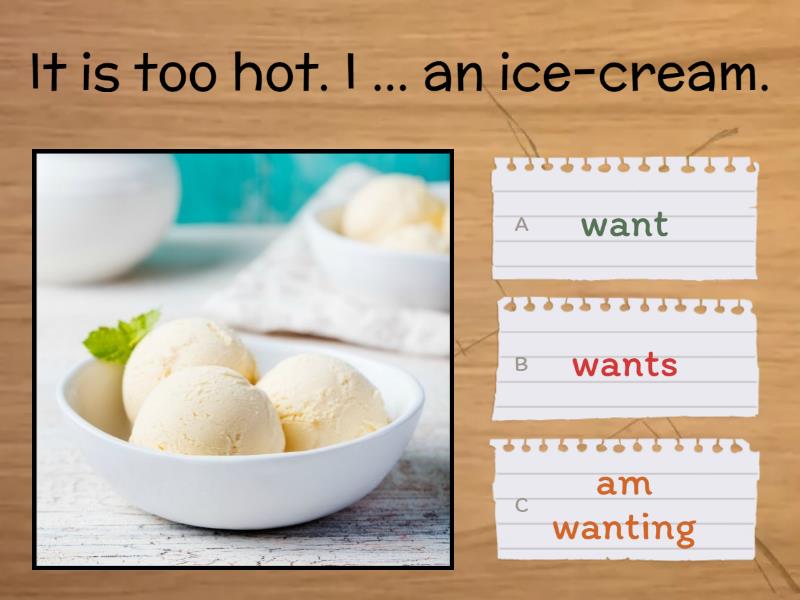 Present Continuous/ Present Simple (Non-continuous verbs) - Quiz