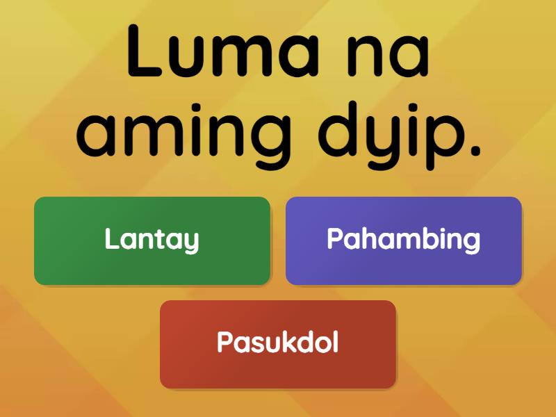 Filipino 3: Kaantasan Ng Pang-Uri - Quiz