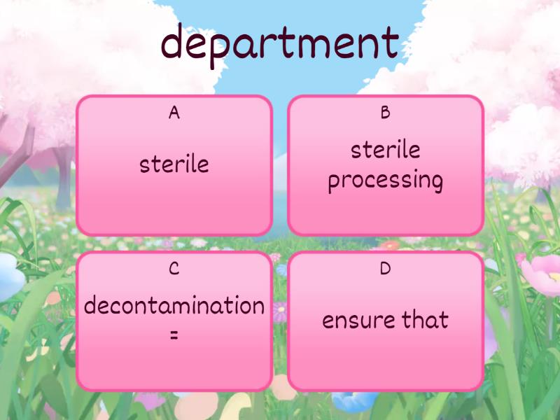 Sterile Processing Technician Word Combinations - Quiz