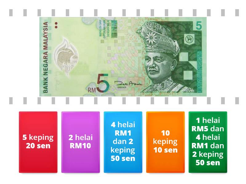 Tulis bilangan keping syiling atau helai kertas yang sama nilai - Cada ...