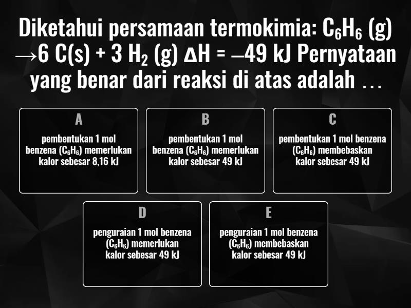 Kuis Materi Reaksi Eksoterm, Endoterm, Persamaan Termokimia & Jenis ...