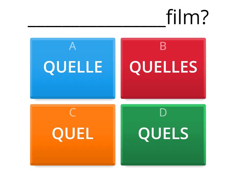 Les Adjectifs Interrogatifs - Quiz