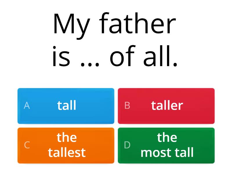 Degrees Of Comparison - Quiz