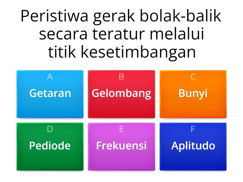 Quiz 1. Gelombang, Getaran Dan Bunyi - Cuestionario