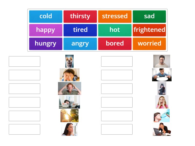 English File Elementary Feelings (Unit 2C) - Match up