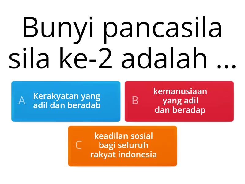 Kuiz Materi PPKn Lambang, Simbol Dan Bunyi Pancasila - Quiz