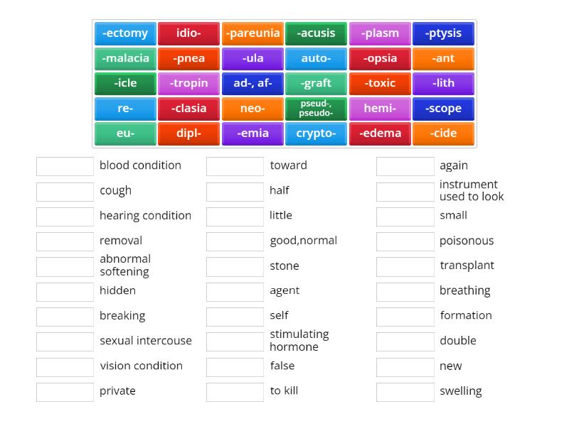 combining terms - Match up