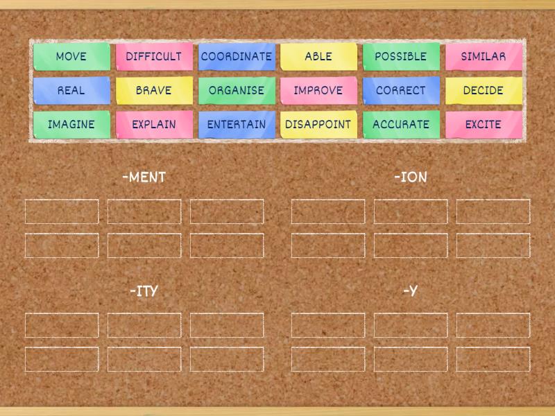SUFFIXES - Group sort