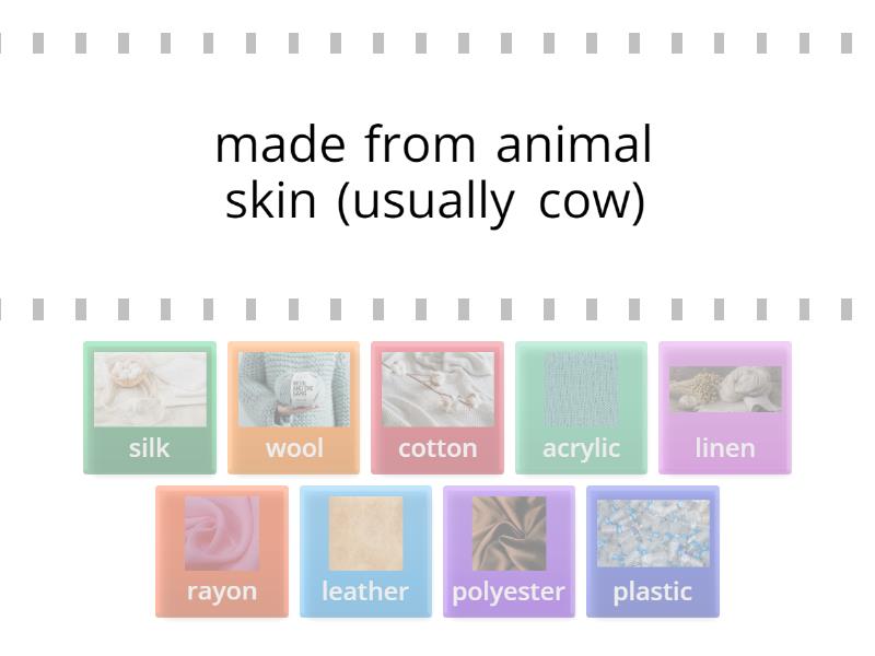 Natural and Synthetic Materials Cada oveja con su pareja