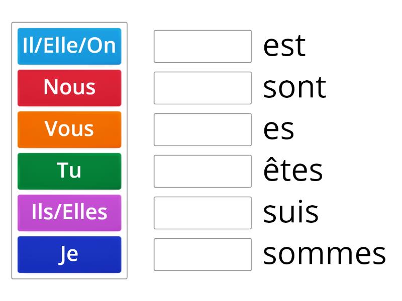 Le Verbe Irr Gulier Etre To Be Match Up