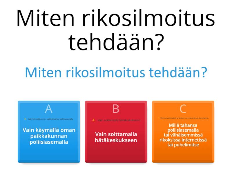 Rikosprosessi Tietovisa - Quiz