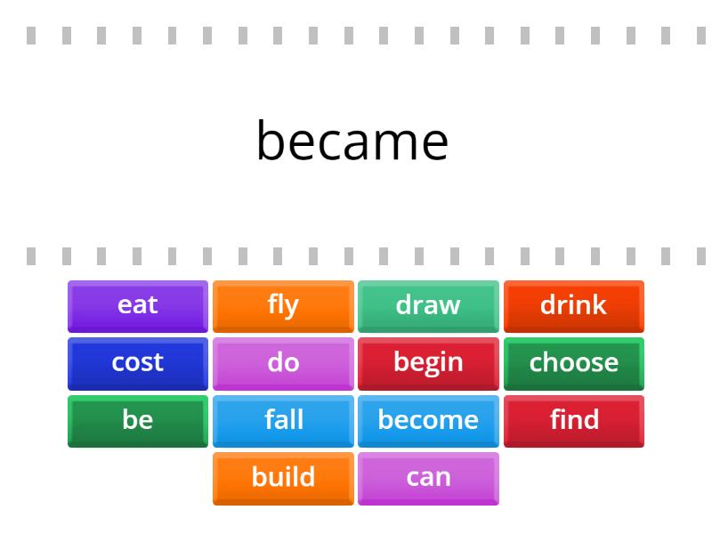 Irregular verbs (be - fly) - Find the match