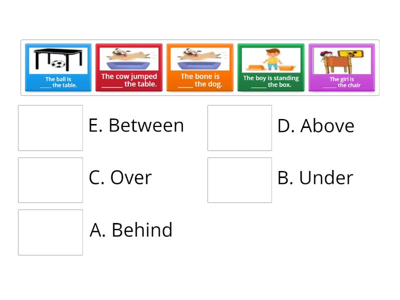 Preposition of Place - Match up