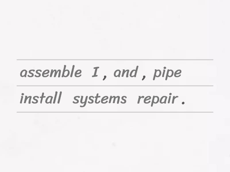 What does a pipefitter do? Unjumble