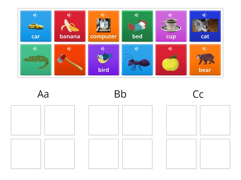 Oxford Phonics 1 letters A,B, C - Group sort