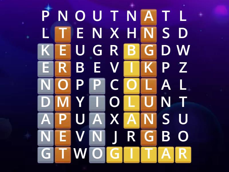 alat musik melodis - Wordsearch