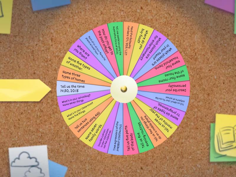 OPTIONS 1 FIRST TERM - Spin the wheel