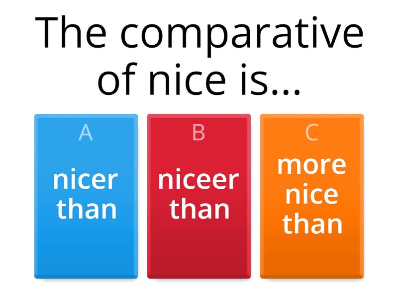 Comparative adjectives quiz