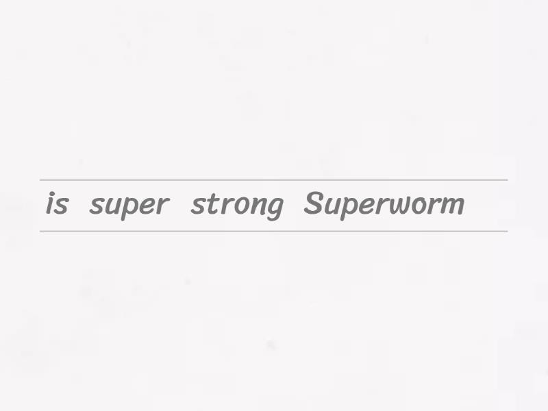 Superworm 3 - Unjumble