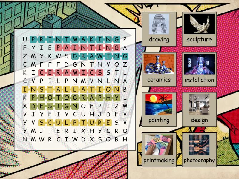 T2 Visual Arts 6° - Wordsearch