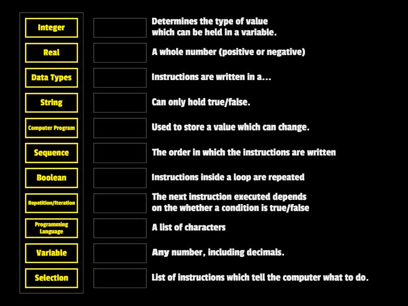 Software Development Revision Starter - Match up