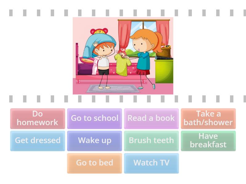 Daily Routine Interactive Game - Eşleşmeyi bul