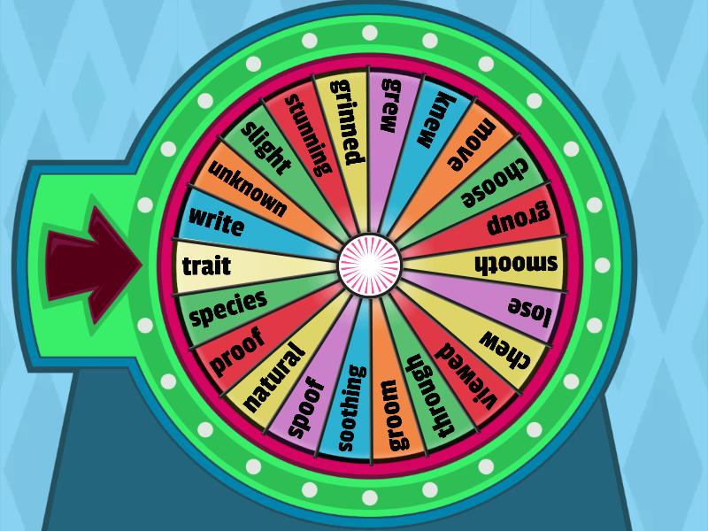 Unit 12 Words List- Letterland - Spin the wheel