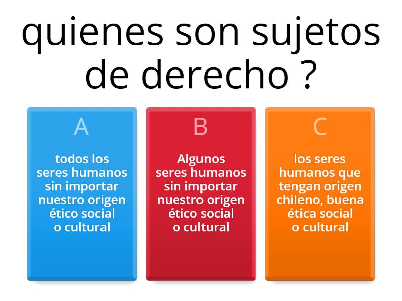 Derechos Y Deberes - Quiz