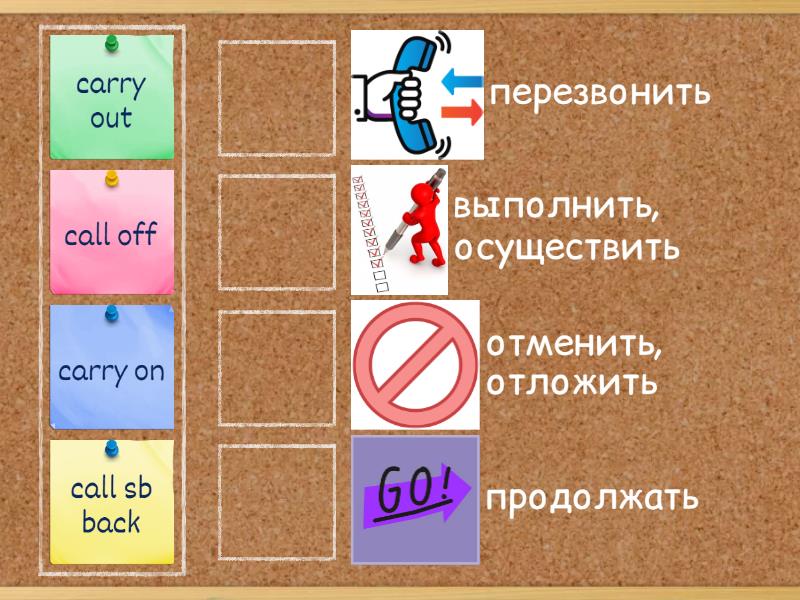 Starlight 8 phrasal verbs call carry - Match up
