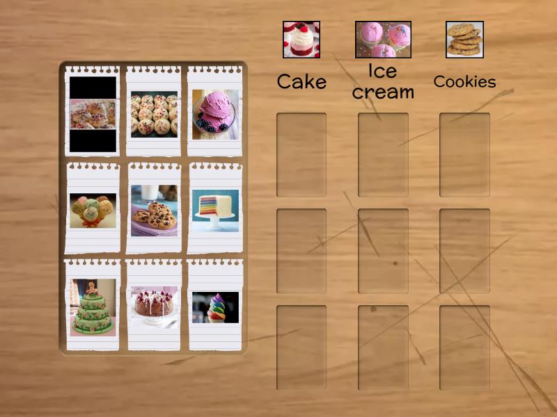 Food sorting - Group sort