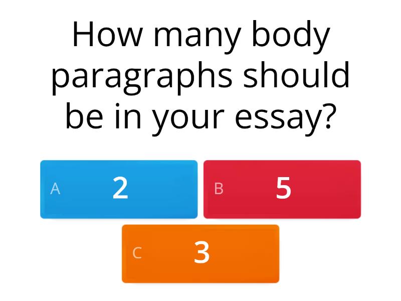 essay parts quiz