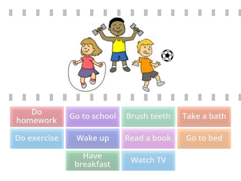 Daily Routine Interactive Game - Find the match