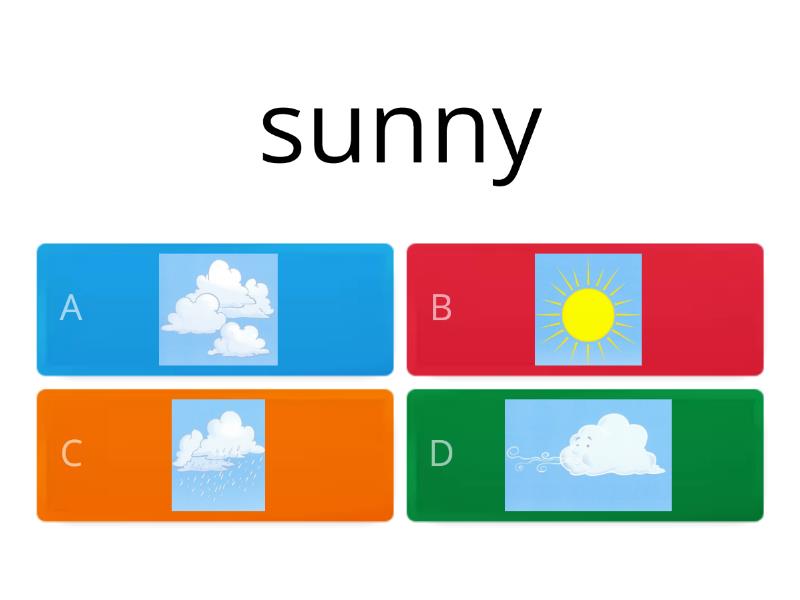 Weather Sunny Rainy Windy Cloudy Quiz