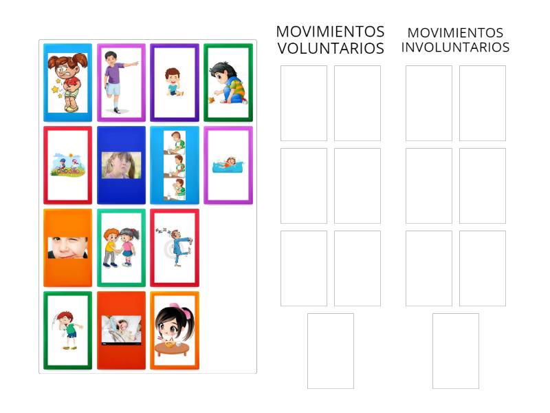 MOVIMIENTOS DEL CUERPO - Ordenar por grupo