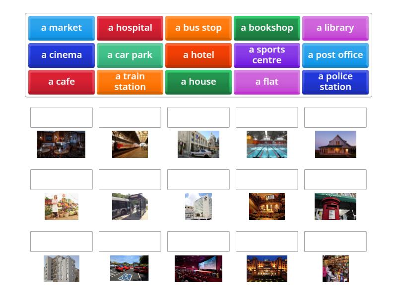 Roadmap A1 Unit 3A Places in the town - Match up