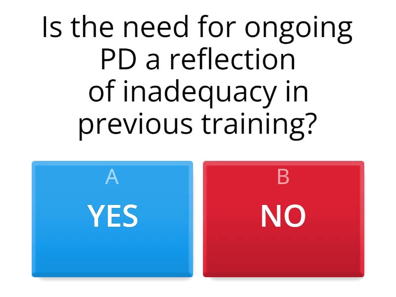 Professional Development YES-NO - Quiz