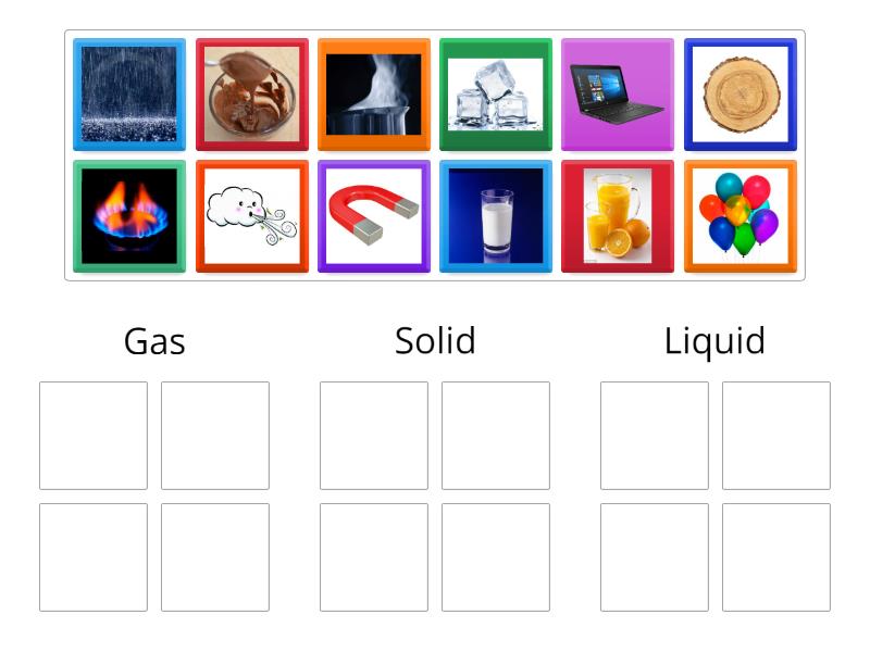 Mrs. Sauer States of matter - Group sort