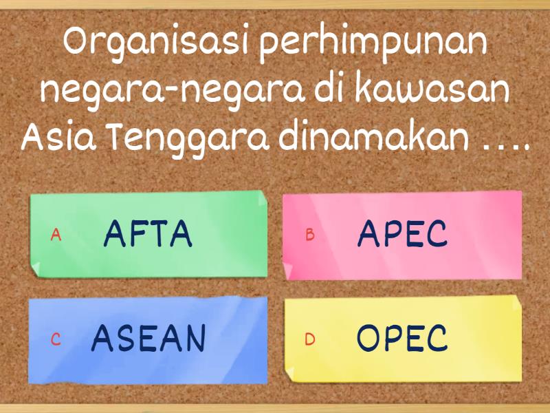 ASEAN KELAS 6 - Quiz