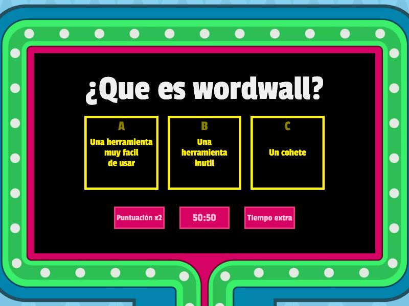 PREGUNTAS DE WORDWALL - Gameshow Quiz