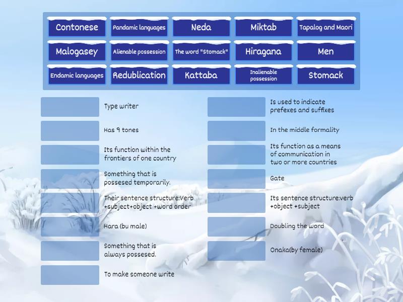Language Families - Une las parejas