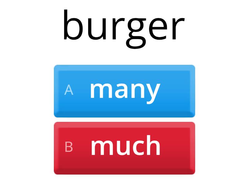 Much or many? - Quiz