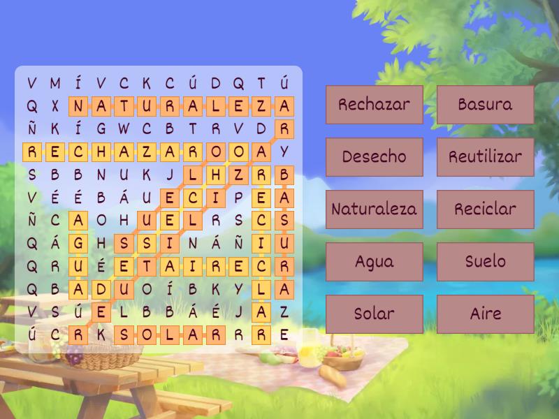 Sopa De Letra Medio Ambiente Wordsearch